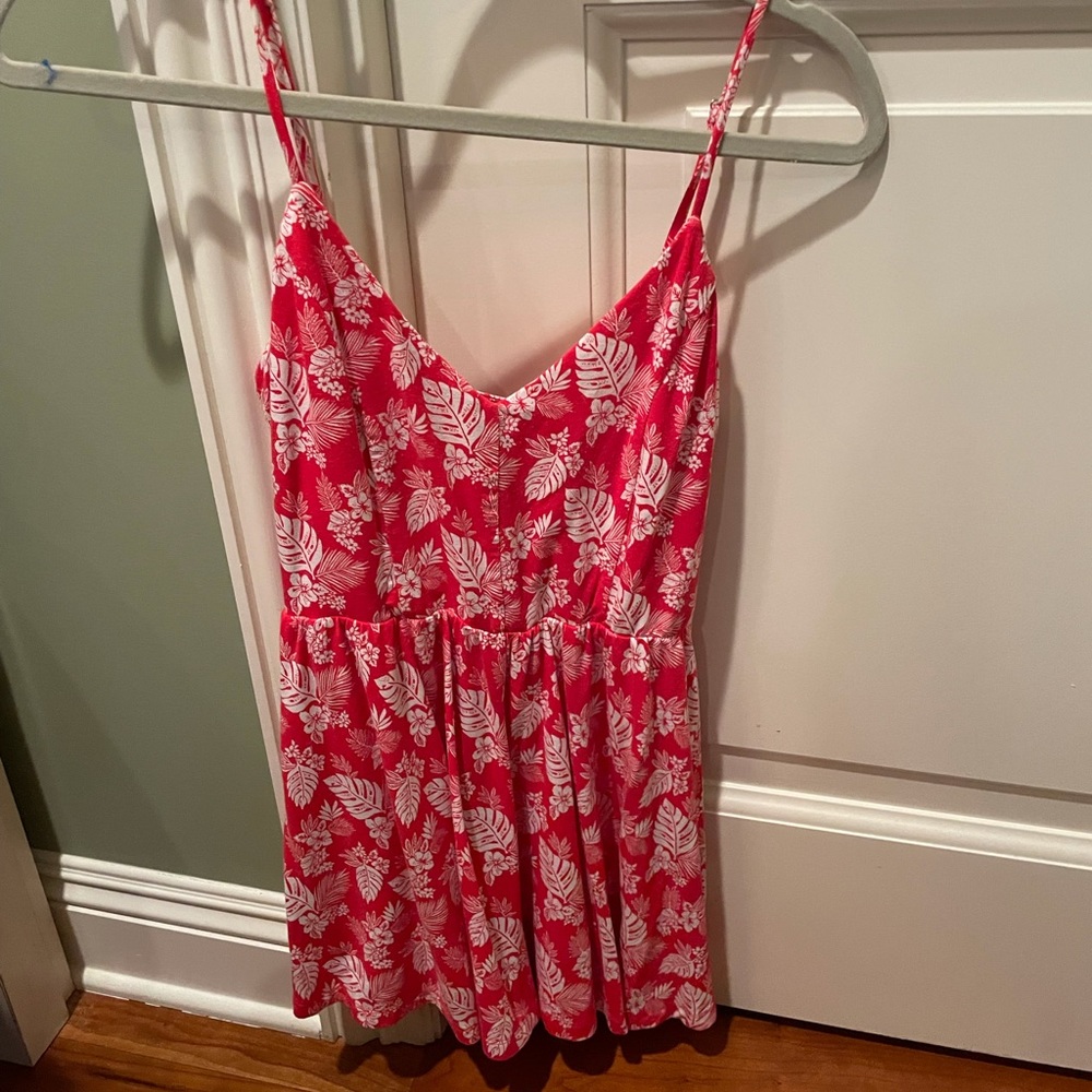 Red and white romper